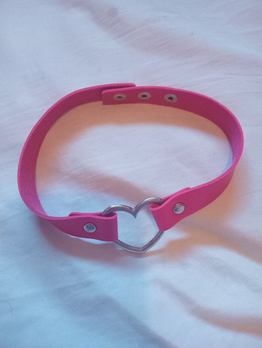 Hot Pink Heart Choker